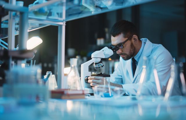 A laboratory worker